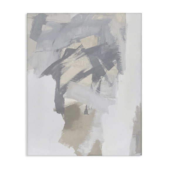 Stupell Industries Elegant Contemporary Grey Shades Abstract Painting Wrapped Canvas Canvas Art Print Wall Art, 30 x 40