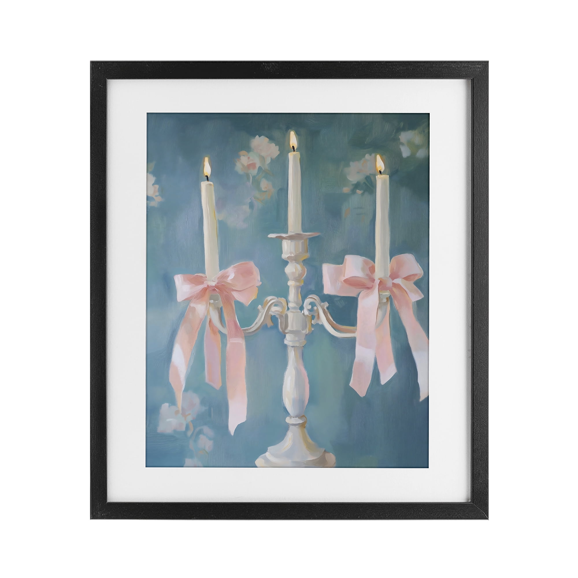 Stupell Industries Elegant Coquette Candelabra Black Framed Print Under Glass, design by The Prints Vibe