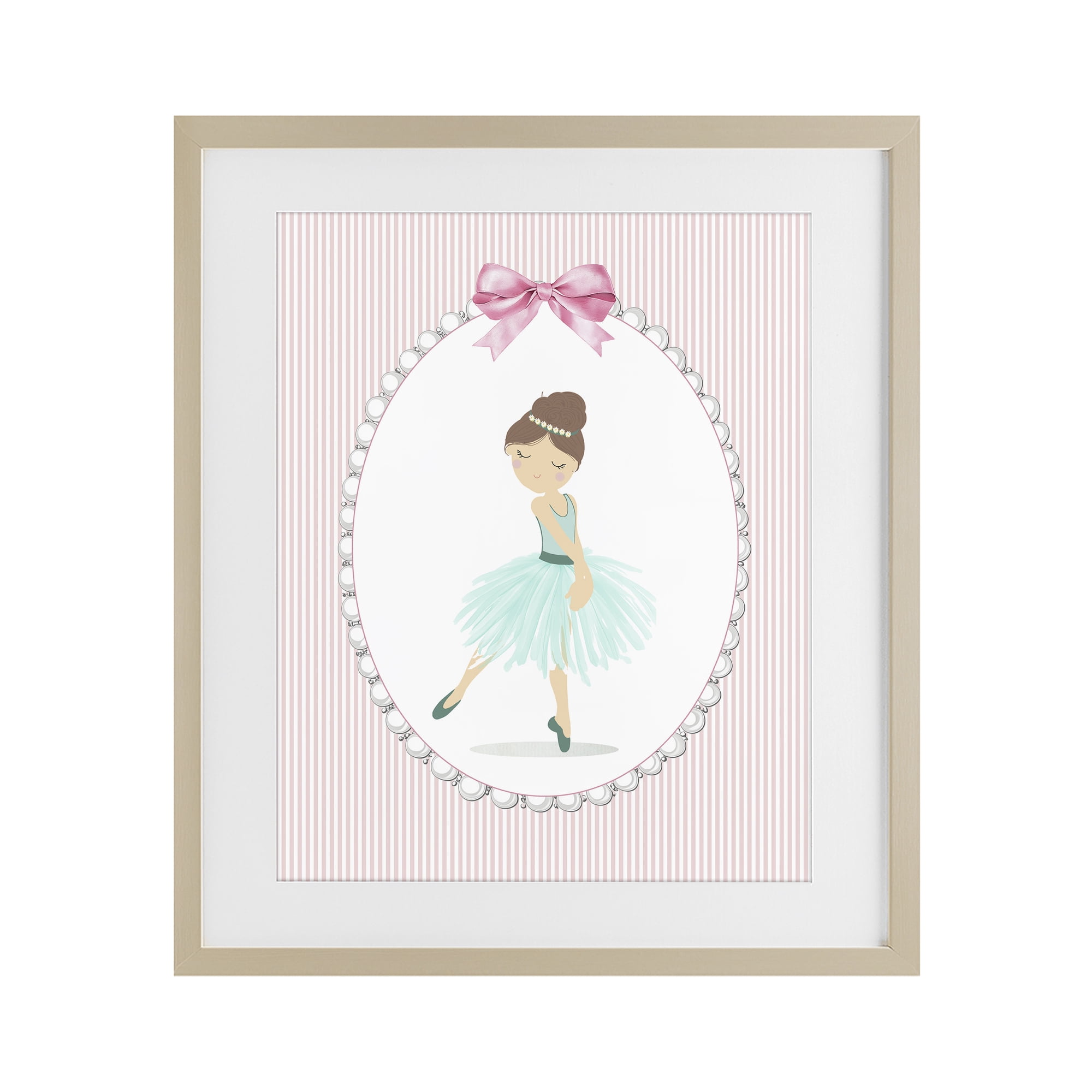 Stupell Industries Elegant Dance on Stripes Birch Framed Print Under Glass, design by Christine Simpson Art