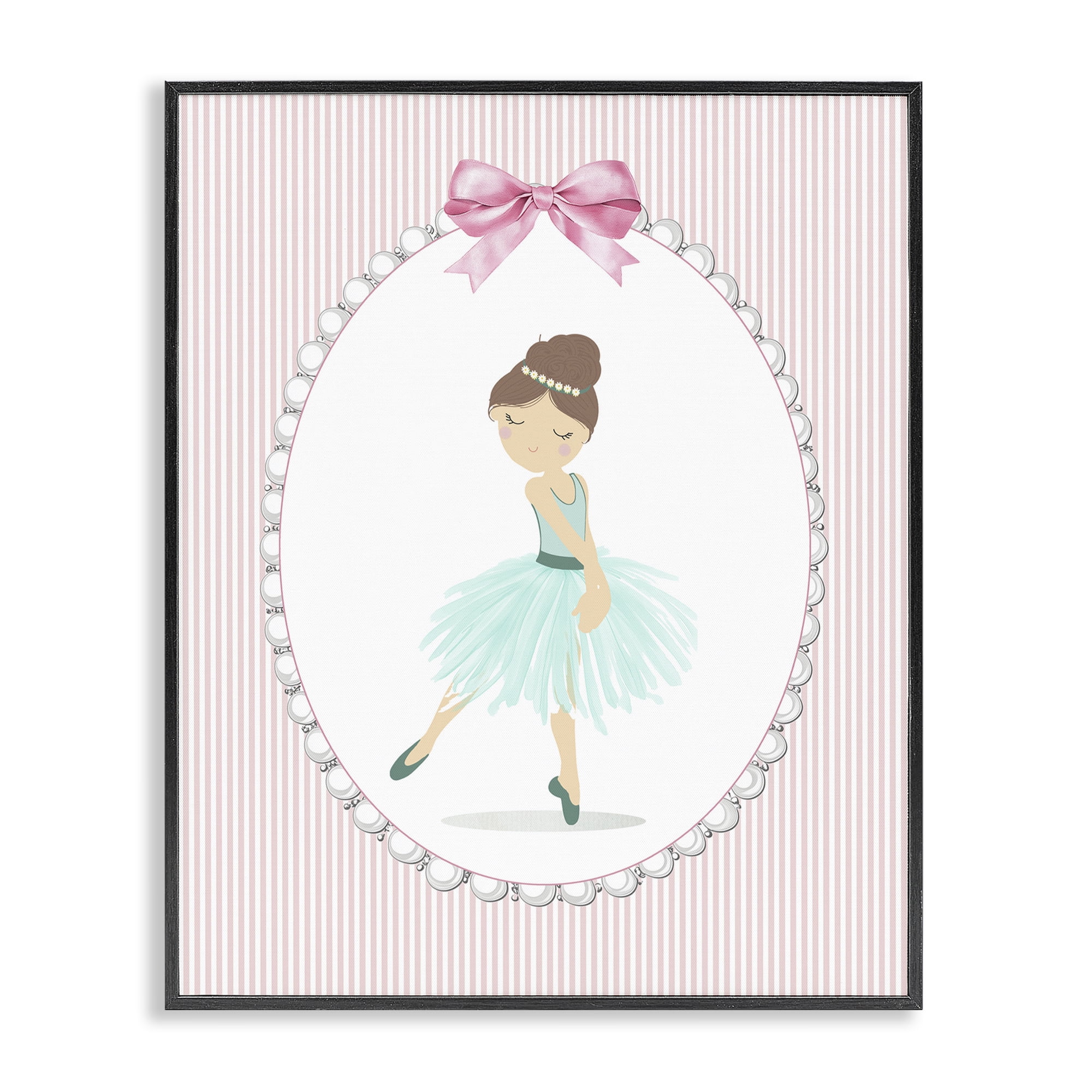 Stupell Industries Elegant Dance on Stripes Black Framed Giclee Art, design by Christine Simpson Art