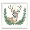 thumbnail image 1 of Stupell Industries Elegant Deer Antlers Laurels Portrait White Background Drawings White Framed Art Print Wall Art, 12x12, by Sara Baker, 1 of 6
