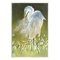 Stupell Industries Elegant Egret Bird Animals & Insects Painting Unframed Art Print Wall Art, 10 x 15