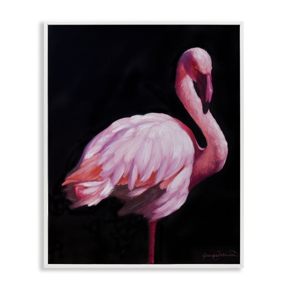 Stupell Industries Elegant & Exotic Flamingo White Framed Giclee Art, design by James Corwin
