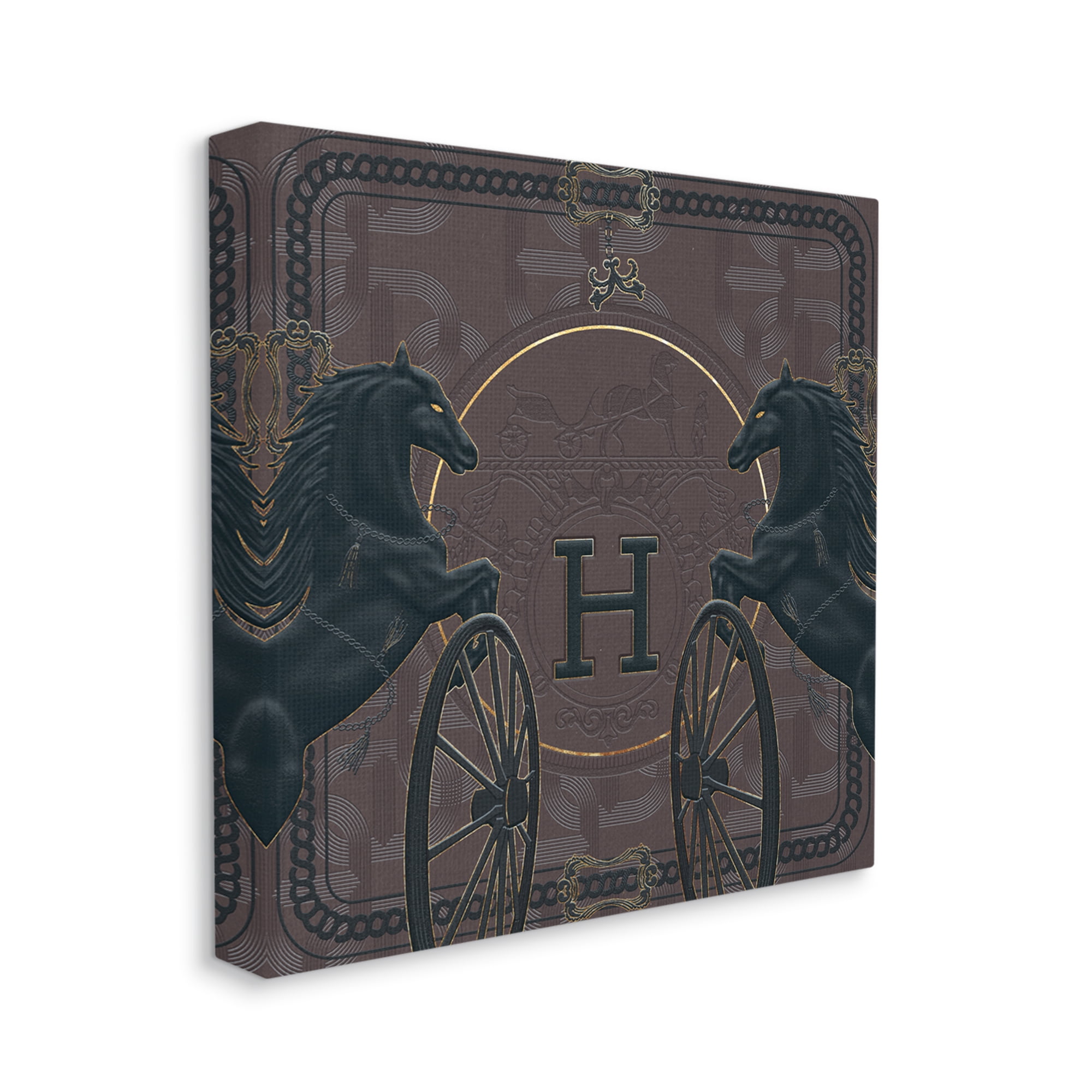Stupell Industries Elegant Fashion Brand Horses Deep Purple Glam Canvas Wall Art by Ziwei Li