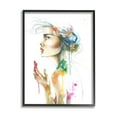 thumbnail image 1 of Stupell Industries Elegant Female Side Portrait Abstract Watercolor Drip Design by Elisaveta Stoilova, 1 of 7