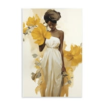 Stupell Industries Elegant Floral Woman People Painting Unframed Art Print Wall Art, 10 x 15