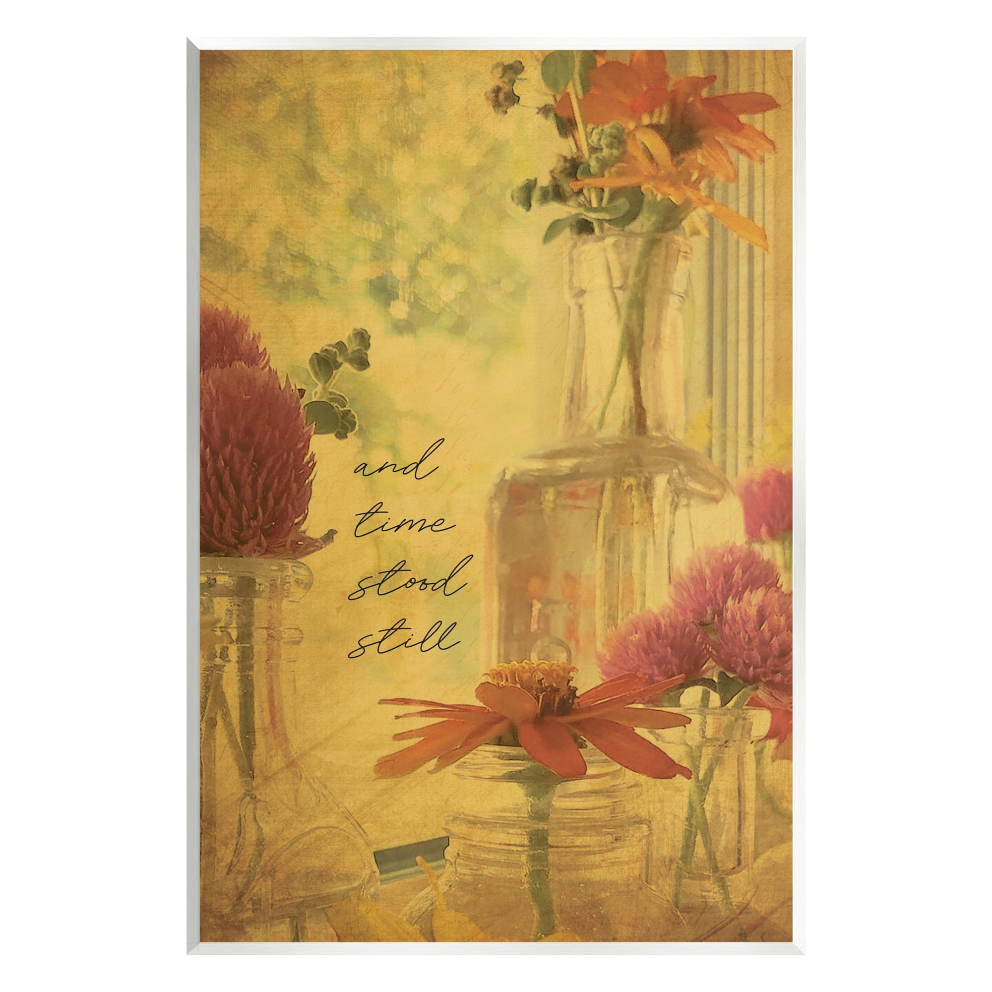 Stupell Industries Elegant Flower Vase Vintage Cursive Poetry Quote Graphic Art Unframed Art Print Wall Art, Design by Tammy Apple