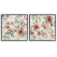 thumbnail image 1 of Stupell Industries Elegant Garden Flowers & Butterflies Floral Painting Black Framed Art Print Wall Art, 24 x 24, Set of 2, 1 of 8