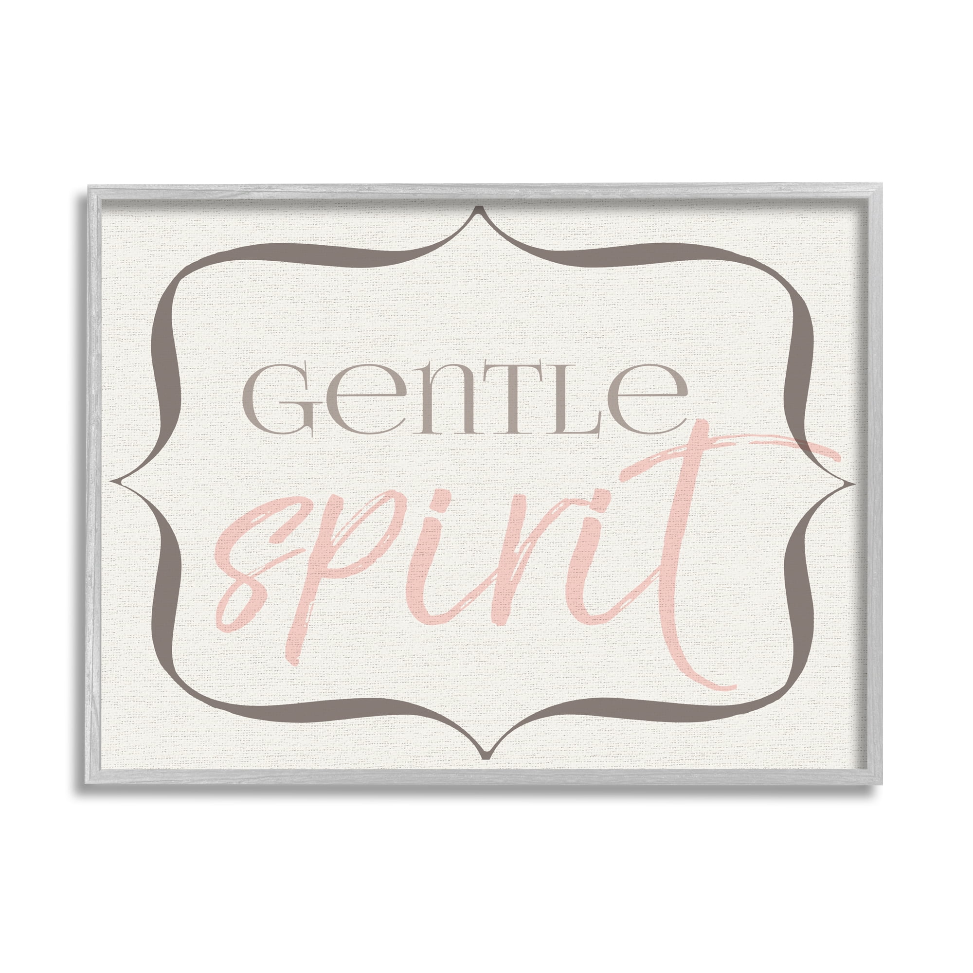 Stupell Industries Elegant Gentle Spirit Graphic Art Gray Framed Art Print Wall Art, 11x14, by Daphne Polselli