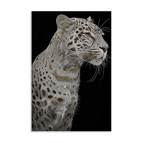 Stupell Industries Elegant Glam Leopard Spots Animals Painting Wrapped Canvas Canvas Art Print Wall Art, 16 x 24