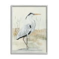 thumbnail image 1 of Stupell Industries Elegant Heron Nature Creek Portrait Coastal Painting Gray Framed Art Print Wall Art, 1 of 5