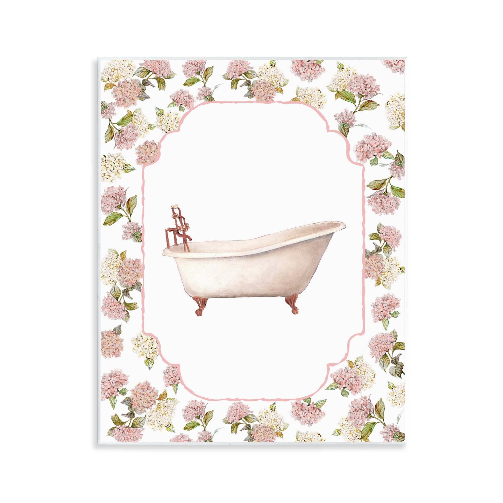 Stupell Industries Elegant Hydrangeas Bathtub Wall Plaque Art, design by Carol Robinson