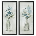 thumbnail image 1 of Stupell Industries Elegant Indigo Lilac Flower Jars Botanical & Floral Painting Black Floater Framed Canvas Art Print Wall Art, 15 x 31, Set of 2, 1 of 9