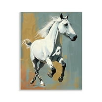 Stupell Industries Elegant Jumping Horse Animals Painting Unframed Art Print Wall Art, 11 x 14