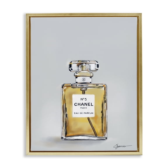 Stupell Industries Glam Elegant Luxury Perfume Gold Floating Frame Canvas Art, 25 x 31, by Mary Sparrow