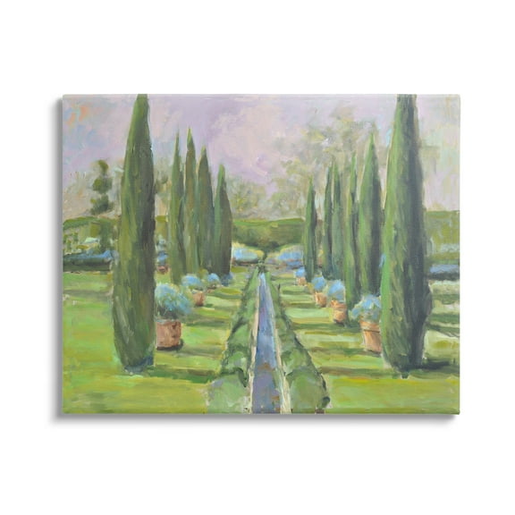 Stupell Industries Elegant Manicured Gardens Landscaped Topiary Greenery Painting Gallery Wrapped Canvas Print Wall Art, Design by Allayn Stevens