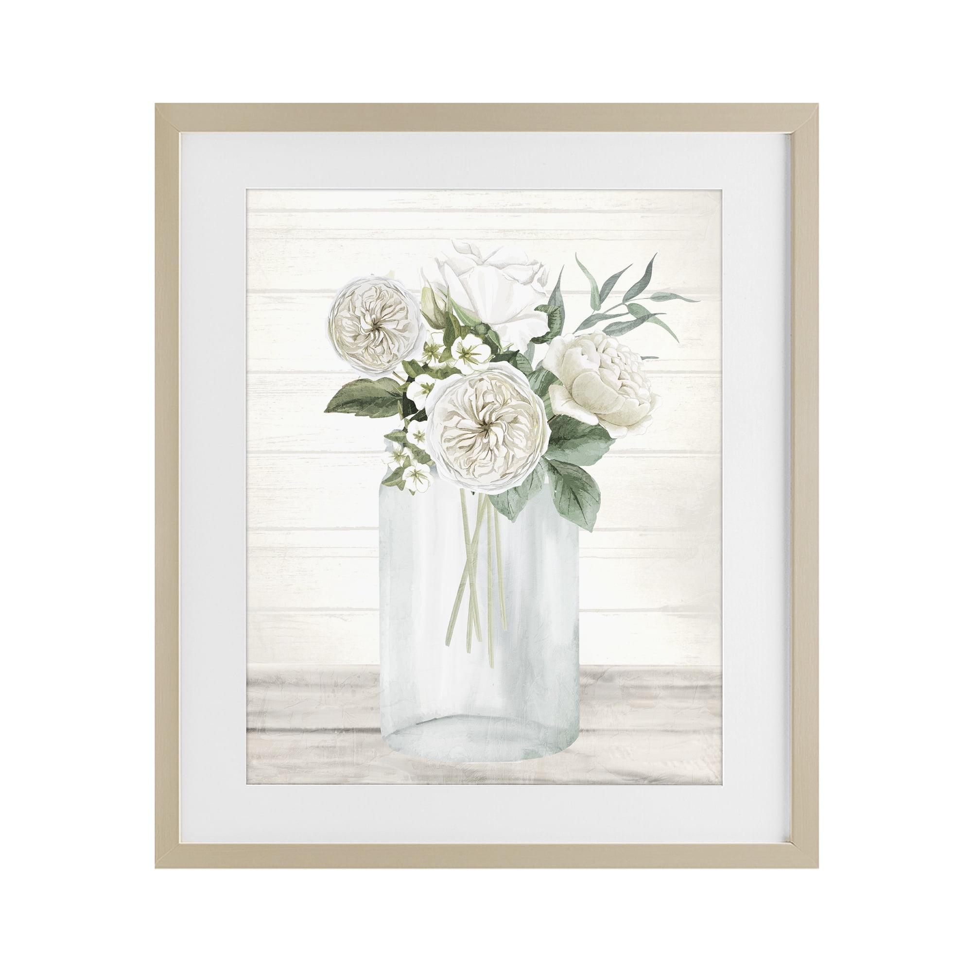 Stupell Industries Elegant Patience Bouquet Birch Framed Print Under Glass, design by Kim Allen