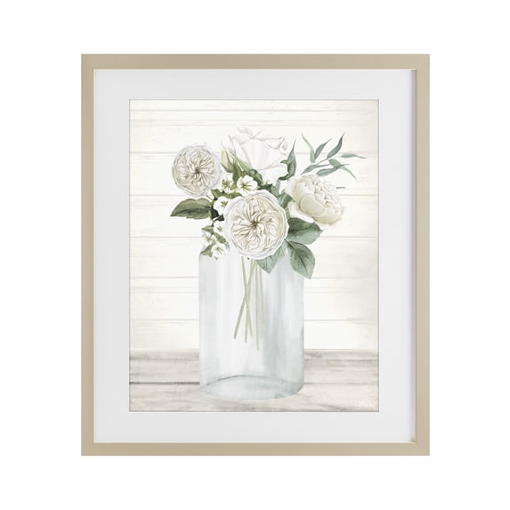 Stupell Industries French Country Elegant Patience Bouquet Birch Framed Print Under Glass, 17 x 21, by Kim Allen