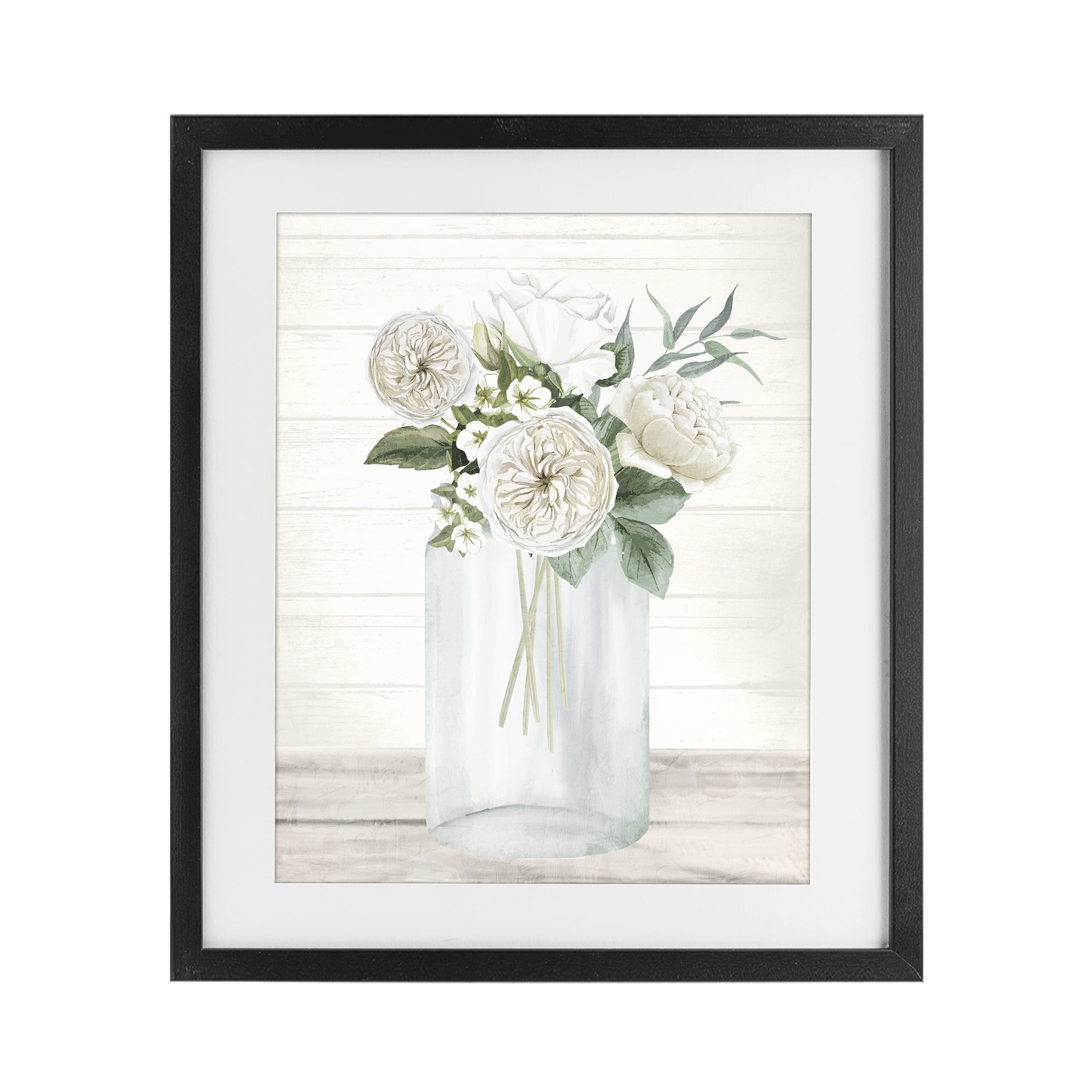 Stupell Industries Elegant Patience Bouquet Black Framed Print Under Glass, design by Kim Allen