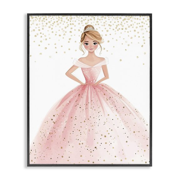 Stupell Industries Elegant Princess Dream Black Framed Giclee Art, design by Christine Simpson Art