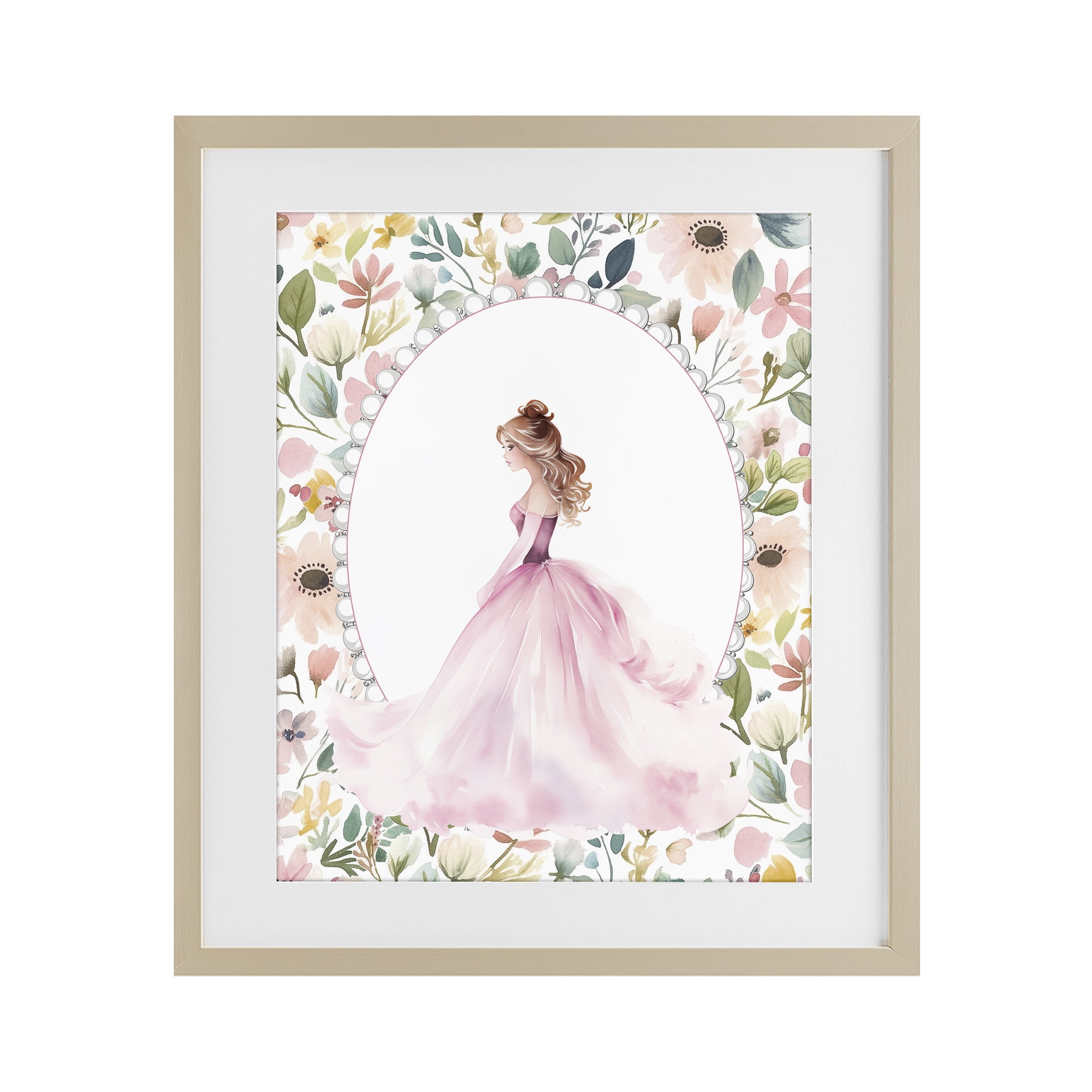 Stupell Industries Elegant Princess Love Birch Framed Print Under Glass, design by Christine Simpson Art