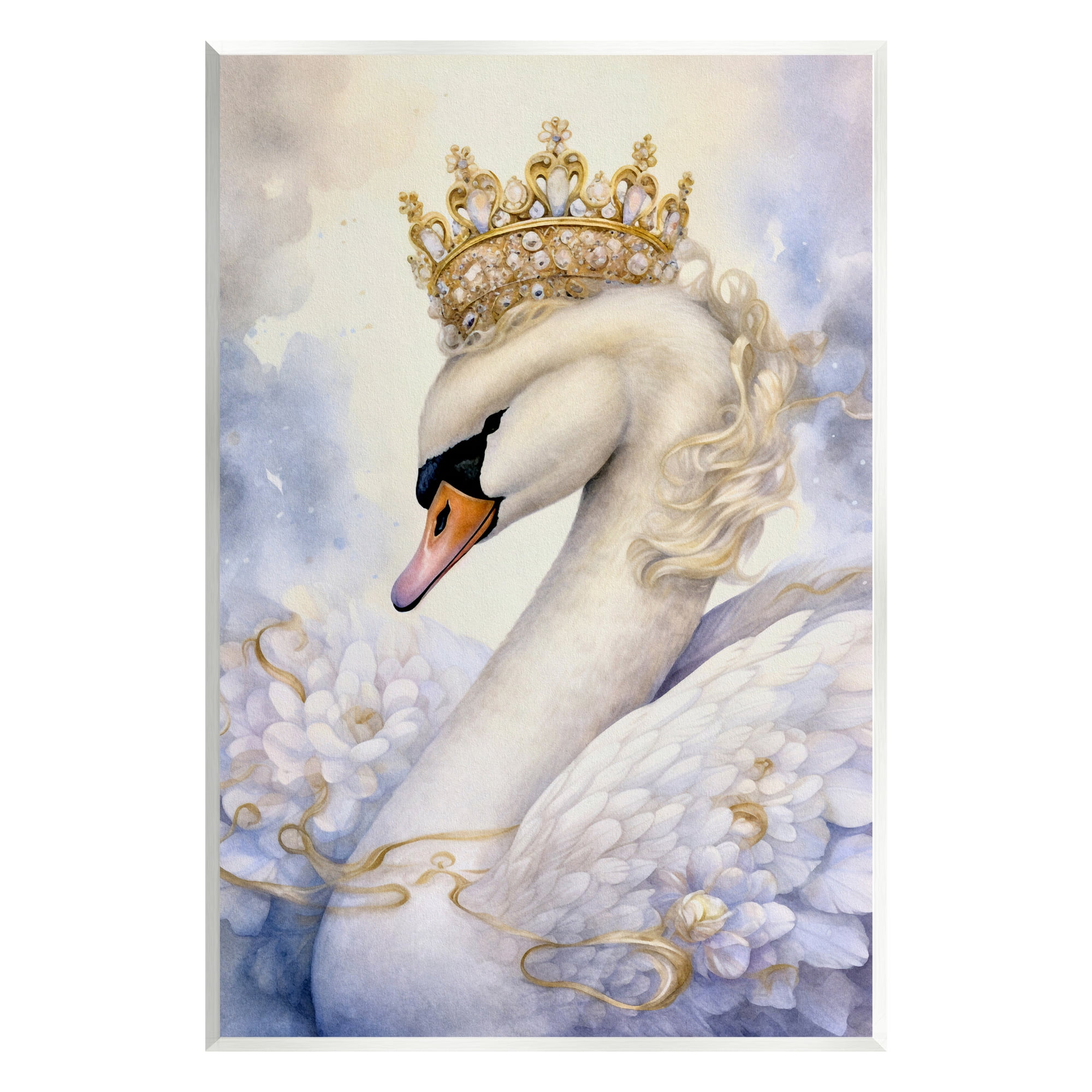 Stupell Industries Elegant Princess Swan Animals & Insects Painting Unframed Art Print Wall Art, 10 x 15