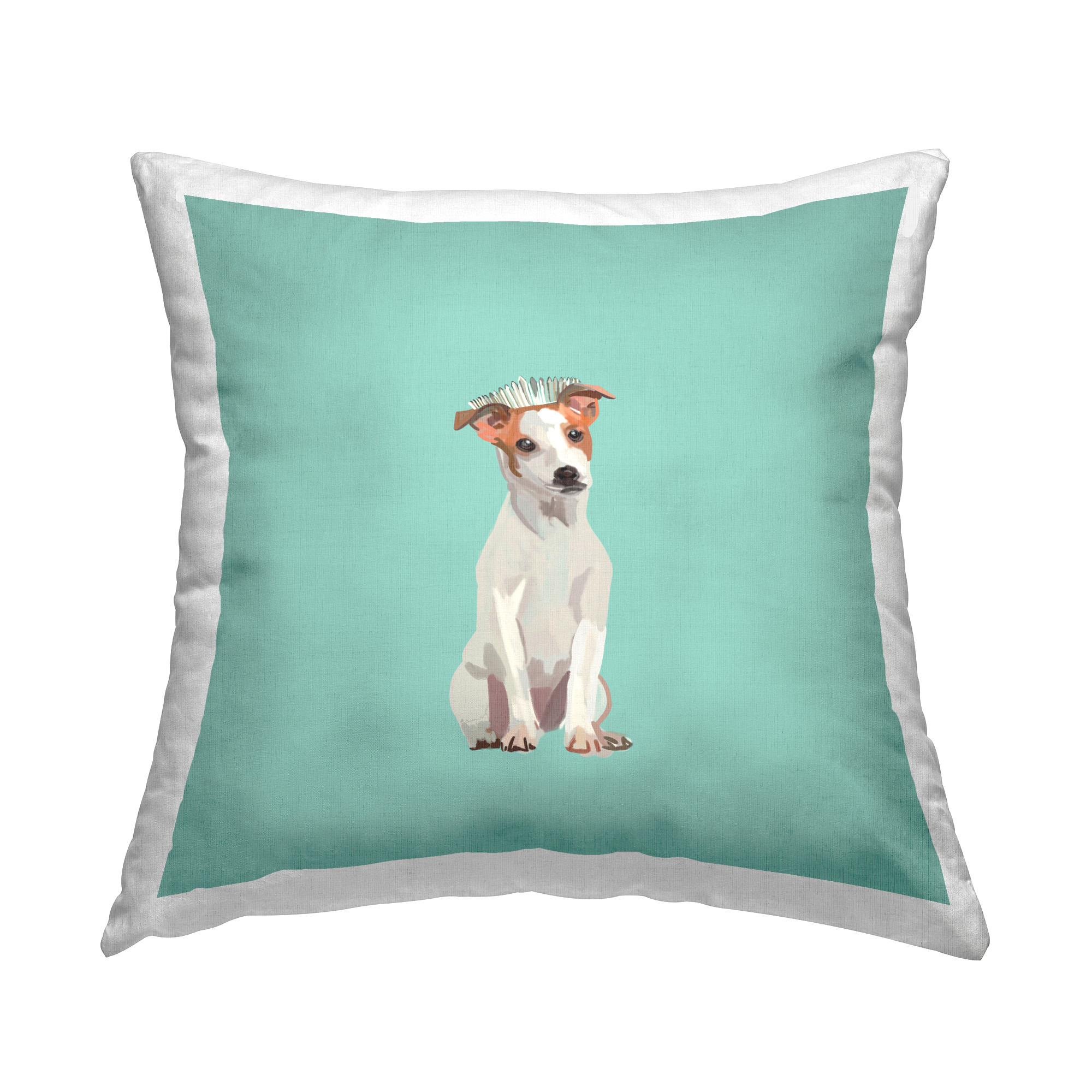 Stupell Industries Elegant Puppy with Crown Decorative Printed Throw Pillow Design by Amelia Noyes
