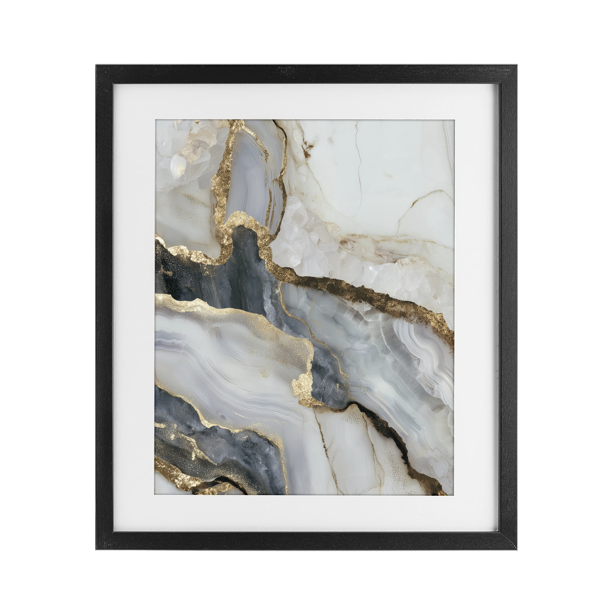 Stupell Industries Elegant Touch of Gold Black Framed Print Under Glass, design by Svetlana Aleynikova