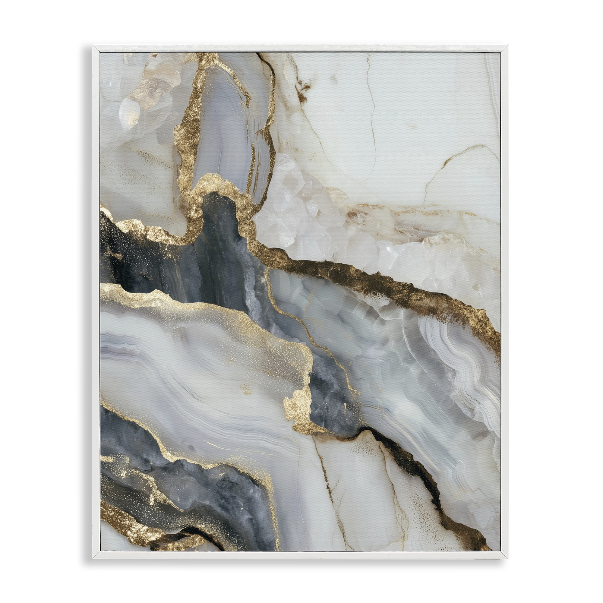 Stupell Industries Elegant Touch of Gold White Framed Giclee Art, design by Svetlana Aleynikova
