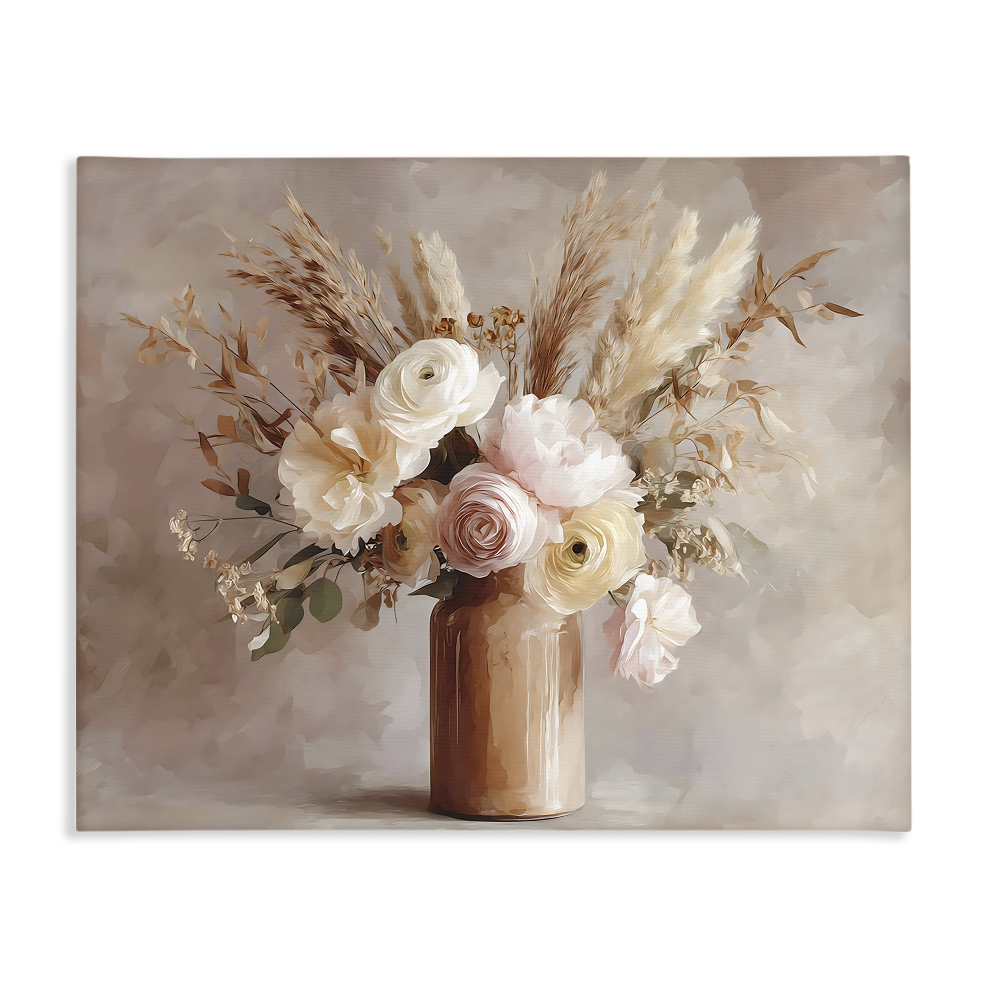 Stupell Industries Elegant Wheat Bouquet in Vase Canvas Wall Art, design by Franklyn Gregory