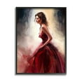 thumbnail image 1 of Stupell Industries Elegant Woman Red Dress Beauty & Fashion Painting Black Framed Art Print Wall Art, 1 of 5
