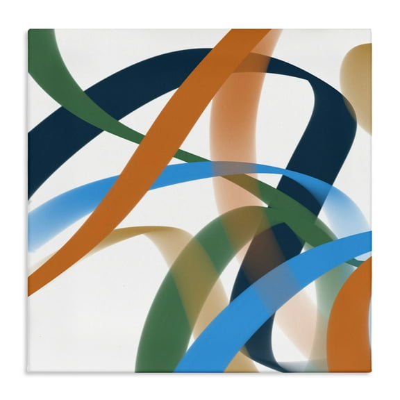 Stupell Industries Elemento Curved Ribbons Canvas Wall Art design by Atelier Posters, 17 x 17