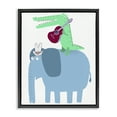 thumbnail image 1 of Stupell Industries Elephant & Alligator with Acoustic Guitar Animals Painting Black Floater Framed Canvas Art Print Wall Art, 17 x 21, 1 of 9