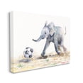 thumbnail image 1 of Stupell Industries Elephant Baby Playing Soccer Adorable Jungle Animal Canvas Wall Art, 24 x 30, Design by George Dyachenko, 1 of 5