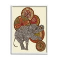 thumbnail image 1 of Stupell Industries Elephant & Ball Detailed Mandala Fractals Floral Shapes Graphic Art White Framed Art Print Wall Art, Design by Valentina Harper, 1 of 5