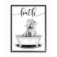 thumbnail image 1 of Stupell Industries Elephant Bath Animal Bath Tub Sketch Cleanliness Framed Wall Art Design by Rachel Nieman, 1 of 1