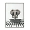 thumbnail image 1 of Stupell Industries Elephant Bathing in Tub Animals & Insects Painting Gray Framed Art Print Wall Art, 16 x 20, 1 of 9