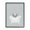 thumbnail image 1 of Stupell Industries Elephant Blue Bath Cute Animal Design Graphic Art Black Framed Art Print Wall Art, 11x14, by Leah Straatsma, 1 of 8