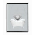 thumbnail image 1 of Stupell Industries Elephant Blue Bath Cute Animal Design Graphic Art Black Framed Art Print Wall Art, 24x30, by Leah Straatsma, 1 of 6