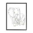 thumbnail image 1 of Stupell Industries Elephant Family Holding Trunks Minimal Linework Black Framed, 16 x 20, Design by Ziwei Li, 1 of 5