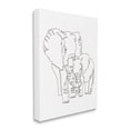 thumbnail image 1 of Stupell Industries Elephant Family Holding Trunks Minimal Linework Canvas Wall Art, 16 x 20, Design by Ziwei Li, 1 of 1