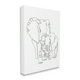 thumbnail image 1 of Stupell Industries Elephant Family Holding Trunks Minimal Linework Canvas Wall Art, 36 x 48, Design by Ziwei Li, 1 of 1