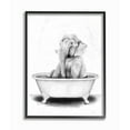 thumbnail image 1 of Stupell Industries Elephant In A Tub Funny Animal Bathroom Drawing Gallery-Wrapped Canvas Print Wall Art, 36x48, by Rachel Neiman, 1 of 7