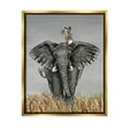 thumbnail image 1 of Stupell Industries Elephant & Rabbit Landscape Animals & Insects Painting Gold Floater Framed Art Print Wall Art, 17 x 21, 1 of 9