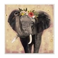 thumbnail image 1 of Stupell Industries Elephant Raising Trunk Portrait Floral Crown Abstract Pattern, 12 x 12, Design by Victoria Barnes, 1 of 4