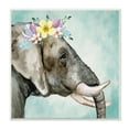 thumbnail image 1 of Stupell Industries Elephant Safari Animal Purple Yellow Boho Floral Crown, 12 x 12, Design by ND Art, 1 of 4