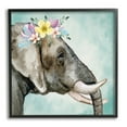 thumbnail image 1 of Stupell Industries Elephant Safari Animal Purple Yellow Boho Floral Crown, 24 x 24, Design by ND Art, 1 of 7