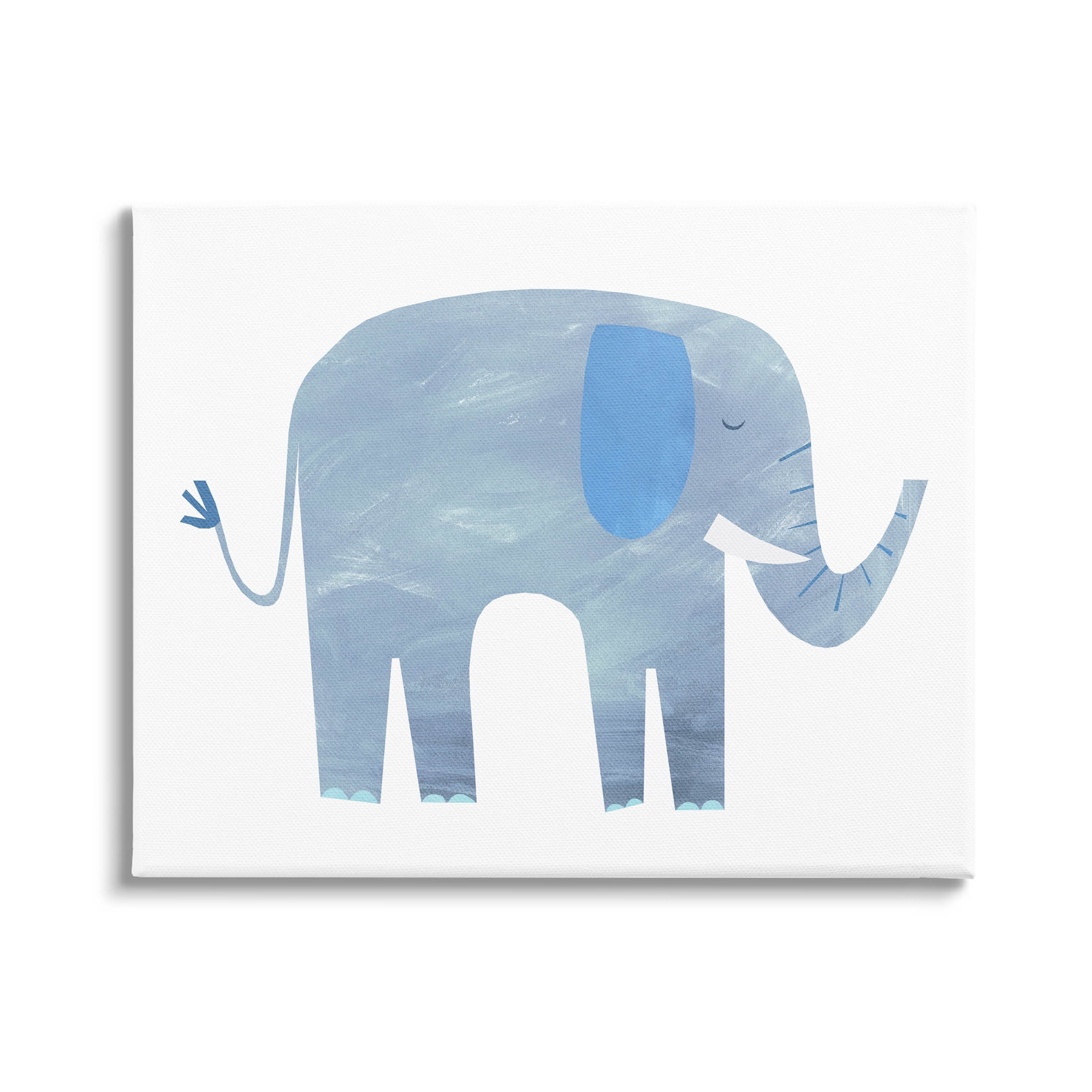 Stupell Industries Elephant Wildlife Animal Shape Graphic Art Gallery Wrapped Canvas Print Wall Art, Design by Emily Kopcik