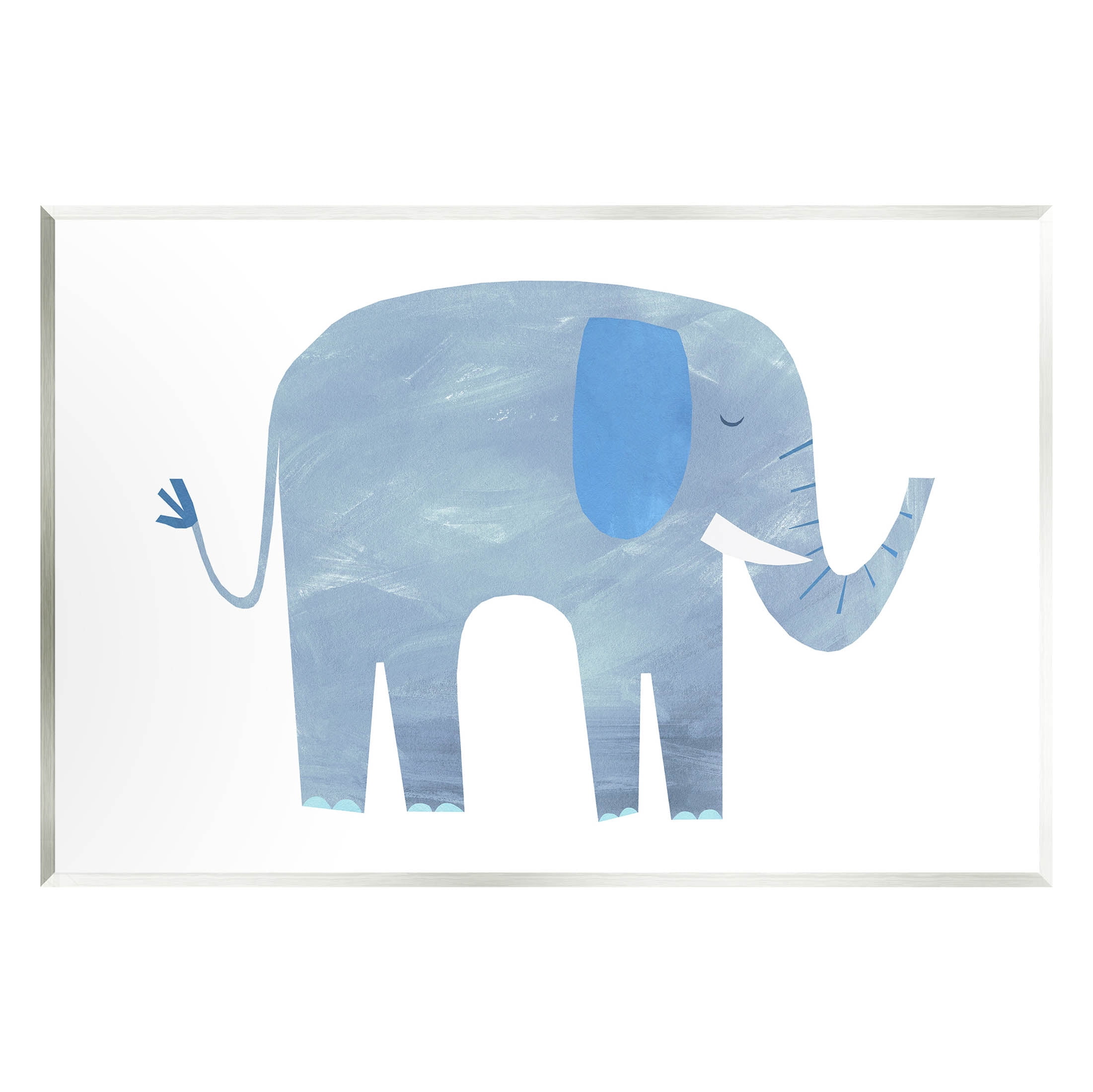 Stupell Industries Elephant Wildlife Animal Shape Graphic Art Unframed Art Print Wall Art, Design by Emily Kopcik