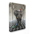 thumbnail image 1 of Stupell Industries Elephant and Tropical Birds Classical Architecture Design Canvas Wall Art Design by Ziwei Li, 30" x 40", 1 of 1